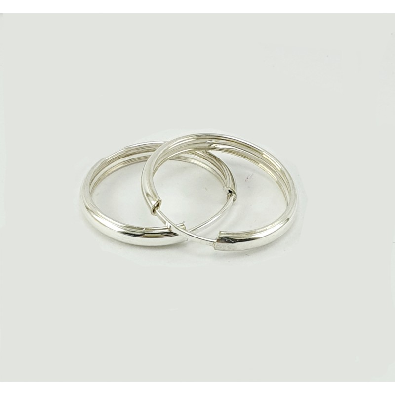 AROS DE PLATA MEDIA CAÑA.