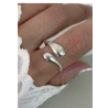 ANILLO DE PLATA TIPO GOTAS.