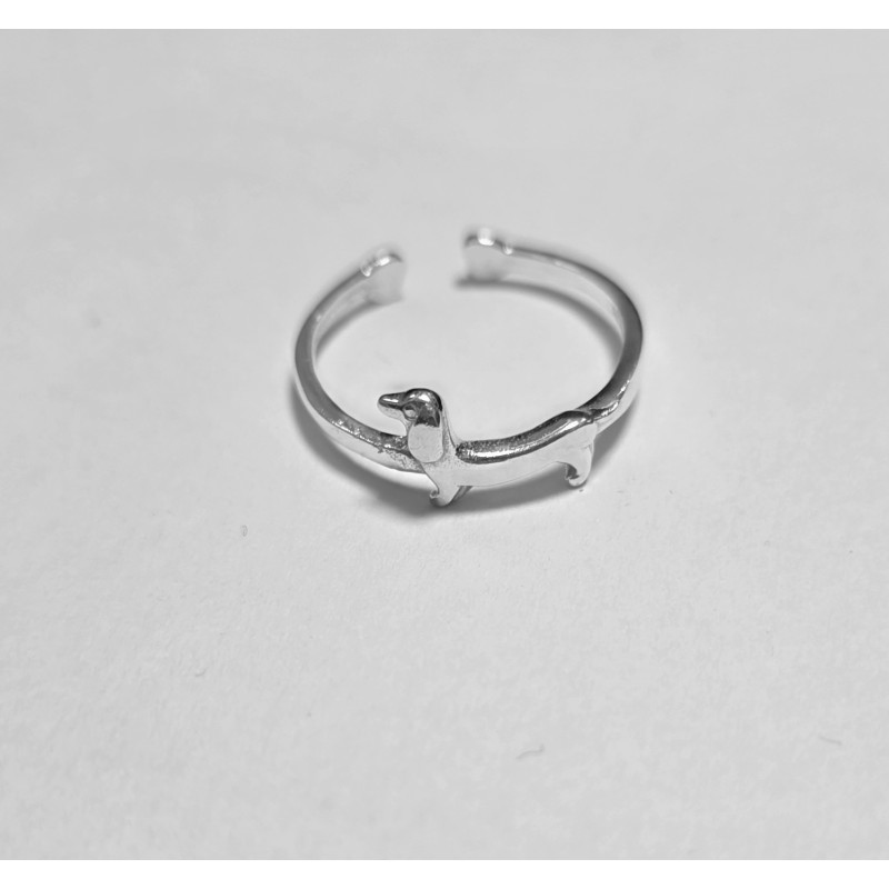 ANILLO DE PLATA PERRO.