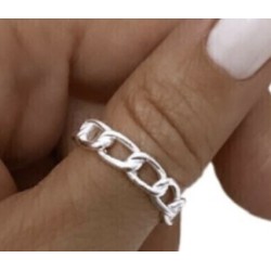 ANILLO DE PLATA CADENA.
