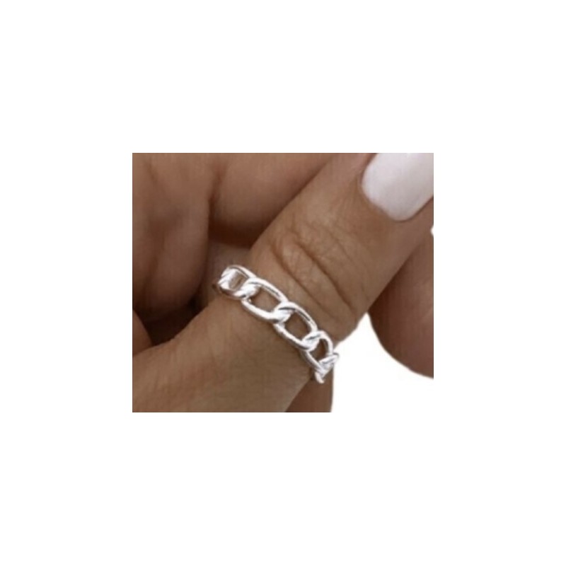ANILLO DE PLATA CADENA.