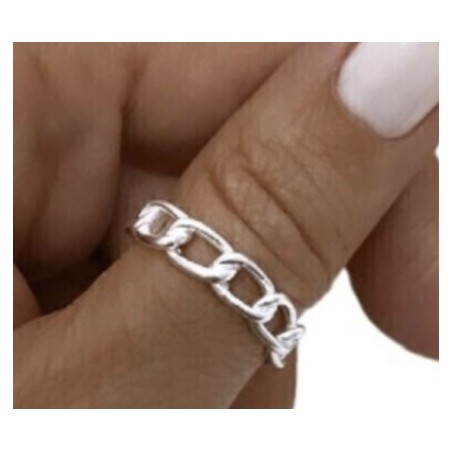ANILLO DE PLATA CADENA.