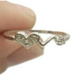 ANILLO DE PLATA CORAZÓN