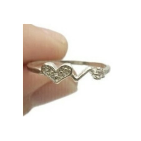 ANILLO DE PLATA CORAZÓN