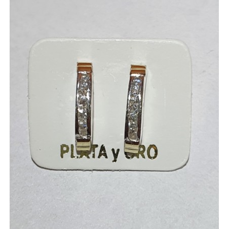 AROS DE PLATA Y ORO MEDIO SIN FIN