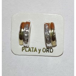 AROS DE PLATA Y ORO MEDIO...