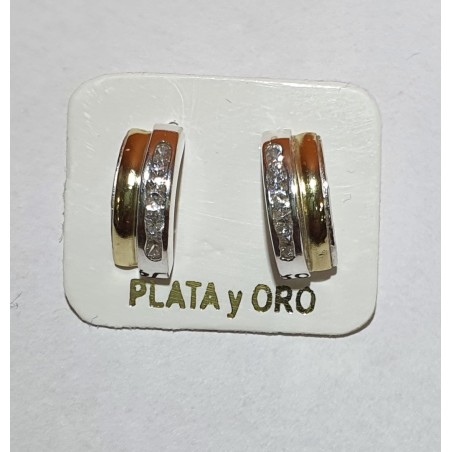 AROS DE PLATA Y ORO MEDIO SIN FIN
