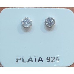 AROS DE PLATA CON PIEDRA.