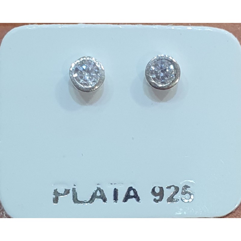 AROS DE PLATA CON PIEDRA.