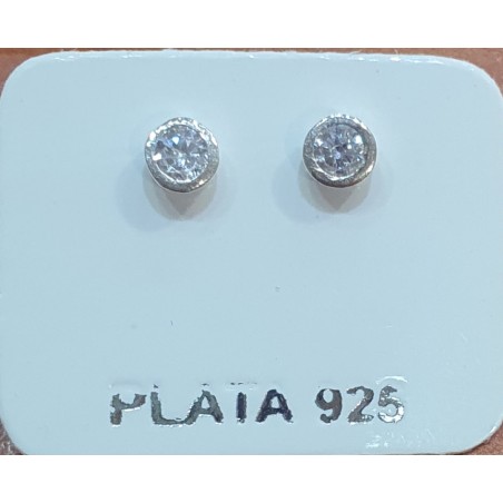 AROS DE PLATA CON PIEDRA.