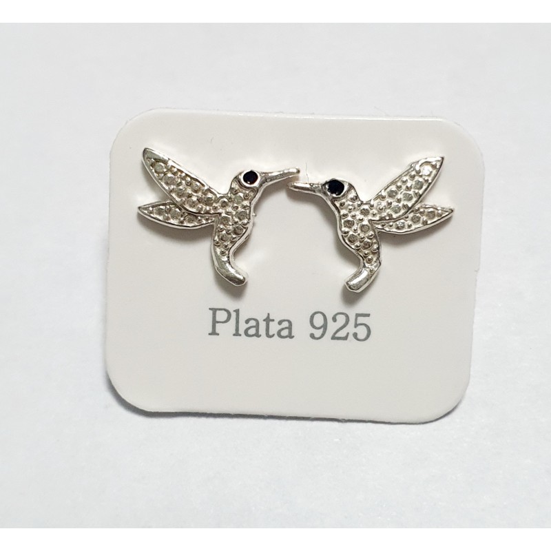 AROS DE PLATA COLIBRI PEQUEÑO