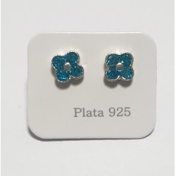 AROS DE PLATA TIPO FLOR