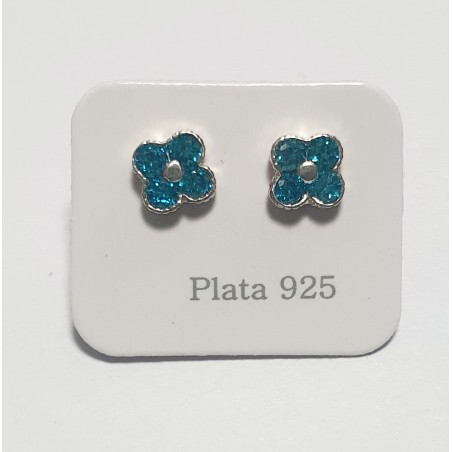 AROS DE PLATA TIPO FLOR