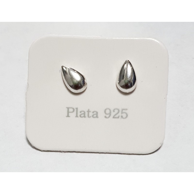 AROS DE PLATA TIPO GOTA PEQUEÑO