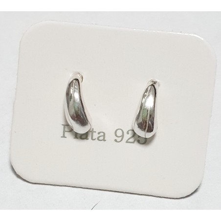AROS DE PLATA TIPO GOTA MEDIANO.
