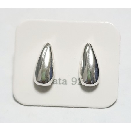 AROS DE PLATA TIPO GOTA GRANDE.