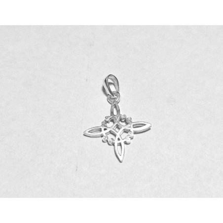 DIJE DE PLATA NUDO DE BRUJAS